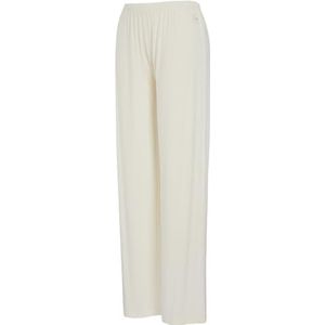 Emporio Armani Dames Dames Loose Fit Pants Fluid Viscose Sweatpants, Pale Cream, XL