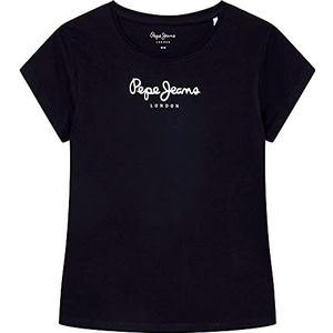 Pepe Jeans Wenda T-shirt voor meisjes, zwart, 8 Jaar