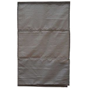 Homemaison vouwgordijn, zijde, polyester, taupe, grijs, 180 x 80 cm
