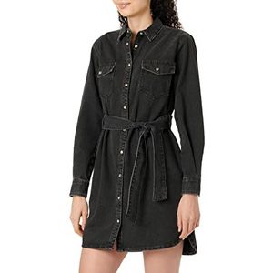 JACK & JONES dames JXTHALIA Regular Dress AKM5 jurk, Black Denim, S, zwart denim, S