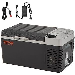 VEVOR 20 l koelbox, 12/24 V, draagbare koelkast, elektrische vriezer, kleine vriezer -20~10 °C, elektrische compressor, koelbox 580 x 330 x 310 mm, voor auto, camping, vrachtwagen, boot enz.