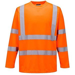 Portwest S178 Hi-Vis T-Shirt, Lang Mouw, Normaal, Oranje, Grootte XXL
