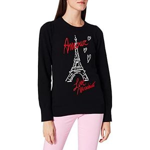 Love Moschino Womens Pullover Sweater, Black, 44