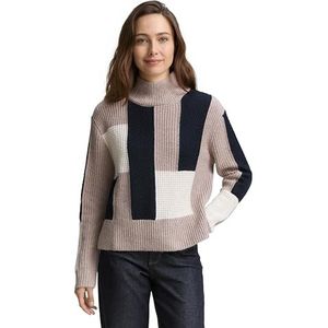 Tom Tailor - 1047706 - Trui - Gestructureerd - Colour Blocking - Opstaande Kraag