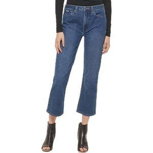 DKNY Halsey Mid Rise Kick Flare Jeans voor dames, Indigo, 50