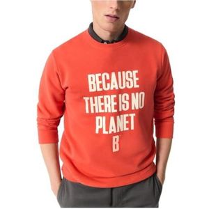 ECOALF, Barderalf Sweatshirt voor heren, zonder capuchon, van katoen, gerecyclede stof, katoen, comfortabel en licht, Fel oranje, XL