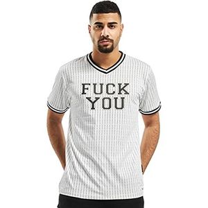 Mister Tee Fuckyou Jersey T-shirt voor heren, wht/blk, XS