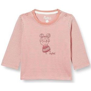 Sigikid Klassiek shirt met lange mouwen voor jongens en meisjes, Roze gestreept, 50 cm