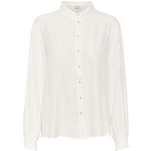 Cream Dames shirt met lange mouwen relaxed fit button up blouse shirt kraag, Sneeuwwitje, 40