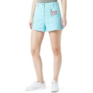 Love Moschino Vrouwen 5 zakken Casual Shorts, Turquoise, 44, turquoise, 44 NL