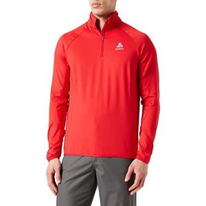 Odlo Heren Midlayer 1/2 zip BERRA LIGHT sweatshirt, Chinese rood, XXL