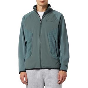 Champion Legacy Outdoor Polar - Grid Fleece Full Zip Sweatshirt, Groen BLG, L Heren FW23, Verde Blg, L