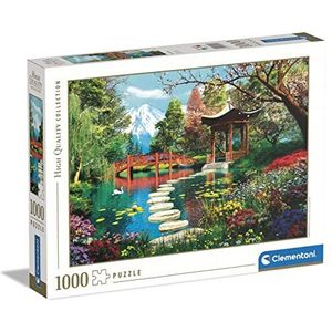Clementoni Fuji 39513 puzzel met 1000 stukjes, behendigheidsspel voor het hele gezin, kleurrijk legspel, volwassen puzzel vanaf 14 jaar, ideaal voor Kerstmis
