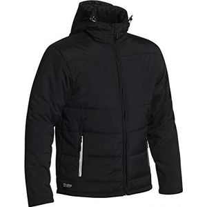 Bisley Workwear UKBJ6928_BBLK Flex & Move Puffer jas, verstelbare capuchon, Oxford, lange mouwen, maat S, zwart