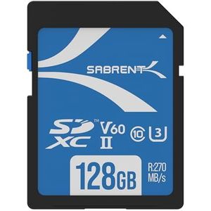 SABRENT Rocket V60 - Geheugenkaart SD UHS-II (128 GB, R270 MB/s W170 MB/s (SD-TL60-128 GB)