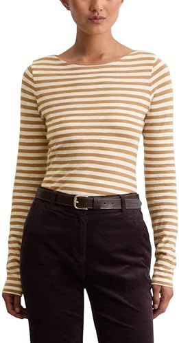 Marc O'Polo - Shirt - Beige - Gestreept - Lange Mouw