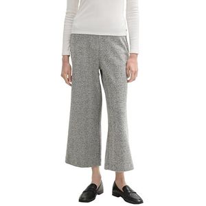 TOM TAILOR Culotte damesbroek, 36596 - Grey Heringbone Boucle, 40W x 28L