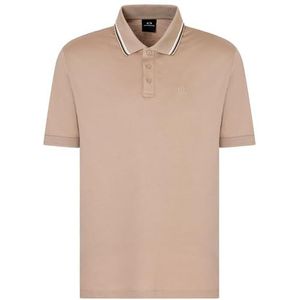Armani Exchange - Poloshirt - Beige - Regular Fit - Katoen