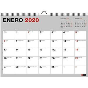 Miquelrius 28033 wandkalender A3 om te beschrijven, grijs 2020 Basic Castellano