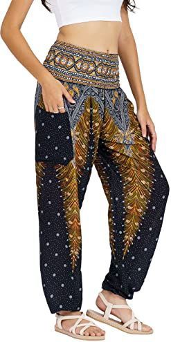 LOFBAZ - Harembroek - Zwart - Dames - Yoga Boho Hippie Kleding