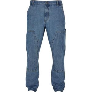 Urban Classics Double Knee Jeans voor heren, Lichtblauw washed, 36