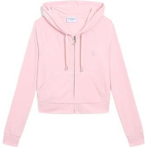 Klassieke velours hoodie met Juicy logo, Amandelbloesem, L