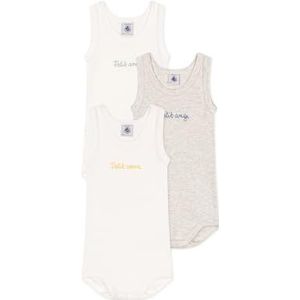 Petit Bateau Mouwloze rompertjes (3 stuks) voor babyjongens, Variant 1:, 6 Maanden