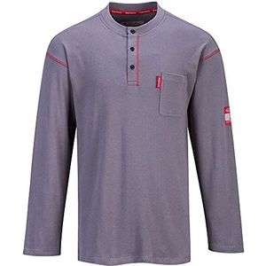 Portwest FR02 Bizflame Henley Shirt, Grijs, Grootte 4XL