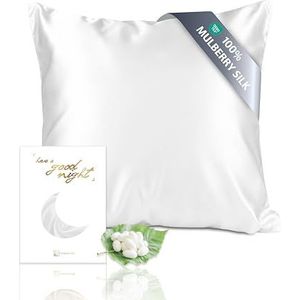 townssilk - Kussensloop - Wit - 100% Zijde - 19 Momme - 80 x 80 cm