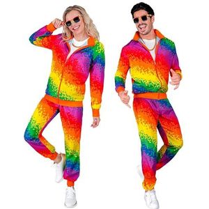 Widmann - Kostuum trainingspak, regenboogkleuren, CSD, LGBTQ Pride, joggingpak, carnavalskostuums