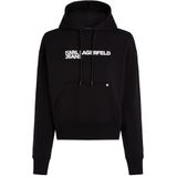 Karl Lagerfeld - Essentail Logo Hoddie - Dames - Zwart - Regular Fit