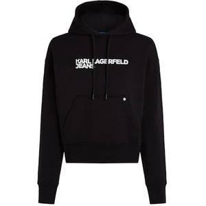 Karl Lagerfeld - Essentail Logo Hoddie - Dames - Zwart - Regular Fit