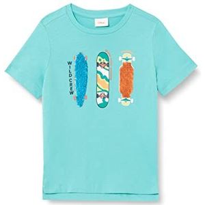 s.Oliver Junior Boy's T-shirt, korte mouwen, blauwgroen, 92/98, blauwgroen, 92/98 cm