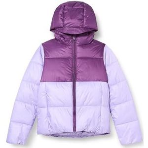 Champion Legacy Outdoor G-Light WR Colorblock gewatteerde jas met capuchon voor meisjes en meisjes, lichtpaars/paarse set, 7-8 anni