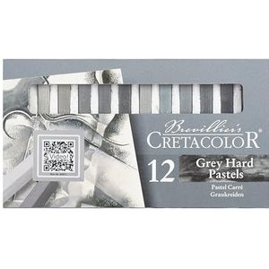 CRETACOLOR 485 12 - grijs krijt 7 x 7, 12 kleuren