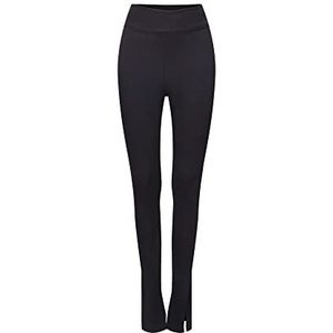 edc by ESPRIT Geribde legging met split aan de broekspijpen, zwart, S