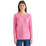 Cecil - Gebreide Trui - Heather Dark Blossom Melange - Ronde Hals - Lange Mouwen