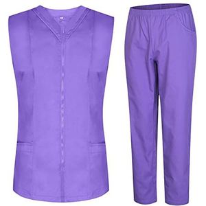 MISEMIYA - Peeling-set voor dames – doktersuniform dames met hemd en broek – medisch uniform – 818-8312, Paars 68, XXL