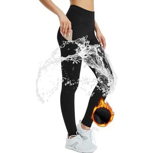 SP3LOPS - Fleece Gevoerde Legging - Zwart - Winter Thermische Legging - Dames