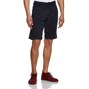ESPRIT heren shorts Chino met vogel print - Relaxed Fit