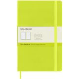 Moleskine - Classic Notebook, Plain Notebook, Hard Cover and Elastic Closure, Size Large 13 x 21 cm, Colour Lemon Green, 240 Pages