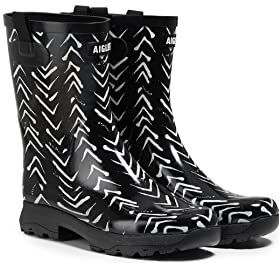 Aigle - Alya Print - Kuitlaarzen - Groen - Natuurlijk Rubber