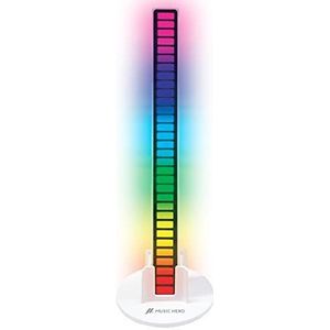 Music Hero RGB sfeerlicht, gaming-lamp met 9 verlichtingsmodi en 32 leds, synchronisatie van muziek en geluid via Bluetooth, standaard inbegrepen, stroomvoorziening via micro-USB-poort