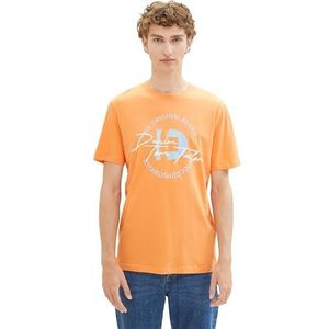 TOM TAILOR Denim Heren T-shirt, oranje, S
