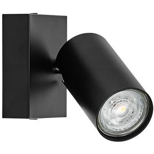 LEDVANCE LED SPOT OCTAGON 1 x 3,4W, GU10, 230lm, zwart, 2.700K kleurtemperatuur, warm witte lichtkleur, tijdloos, vervangbare ledlamp, ideaal voor interieurs, CRI 90, verstelbare koppen, dimbaar