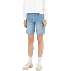 TOM TAILOR Kate bermuda jeans shorts voor dames, 10280 - Light Stone Wash Denim, 32