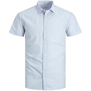 JACK & JONES Jjjoe Ss Plain Shirt voor heren, Cashmere Blue, XL