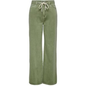 ONLSILLA MW Wide String Pant PNT, oil green, S / 32L