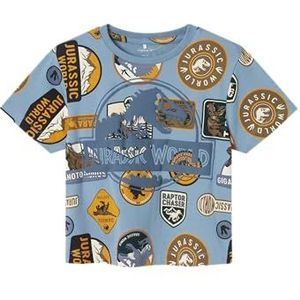 NAME IT Jongens Nmmsunter Jurassic Ss Nreg Top Sky T-shirt, Mountain Spring, 104