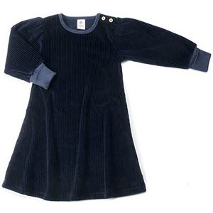 Leela Cotton Meisjesjurk, nachtblauwe jurk, nachtblauw, 74/80 cm